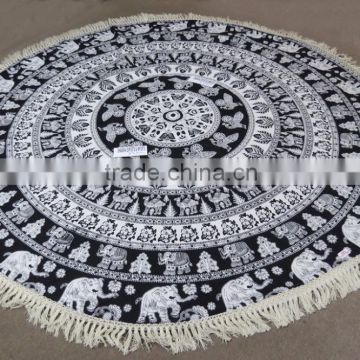 Bohemian Custom Made Roundie Hippie beach throw Indian Round Beach Towel