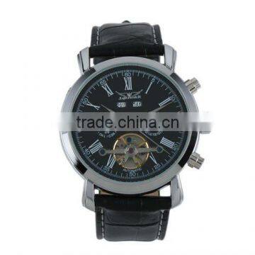 Jargar Men Gent Black Tourbillon Date Classic Mechanical Watch WM179