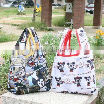 2016 fashionable cheap foldable nylon shopping bag for woman and man