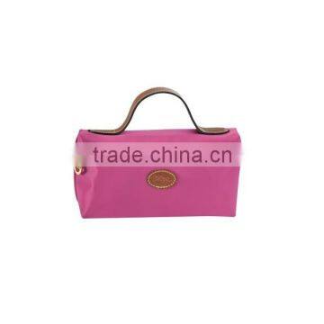 420D nylon pink elegant women cosmetic bag