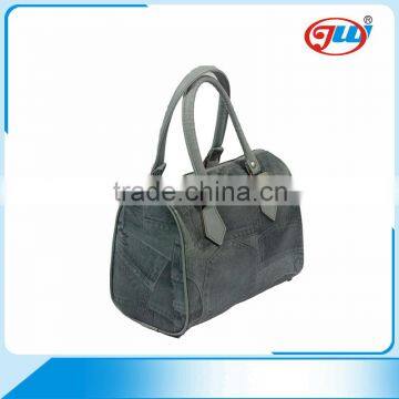 Lastest fashion new design lady leisure denim fabric handbag