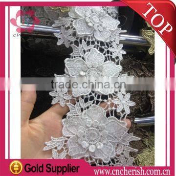 2016 9cm white followe bridal lace trim DIY hade made lace for wedding dress