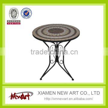 Outside and home living room furniture mosaic design folding simple design dining table