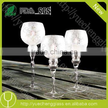 long stemmed clear tealight replacement glass candle holder