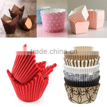 Square Tulip wholesale custom printed paper cupcake liners                        
                                                Quality Choice