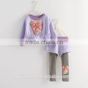 Sunny Girls Clothing Tops With Stripe Leggings 4 Colors Cartoon Sweet Girls Set photo-4