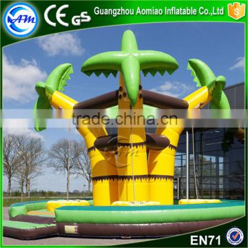 New design inflatable climbing wall,inflatable climb tower palm tree climbing for fun