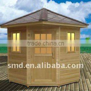 Outdoor sauna cabin with CE ETL