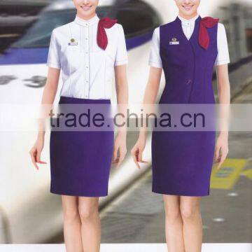 Formal Airline Stewardess Uniform Red Air Hostess Costume for Air Hostess Uniform photo-4