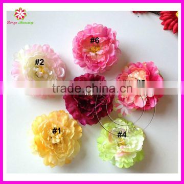 4" Soft silk peony flower