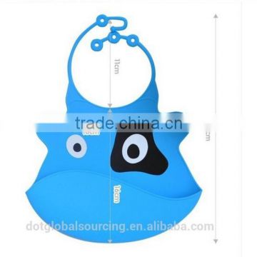 High Quality Recycle Soft Silicone Cartoon Large Infant Baby Bib