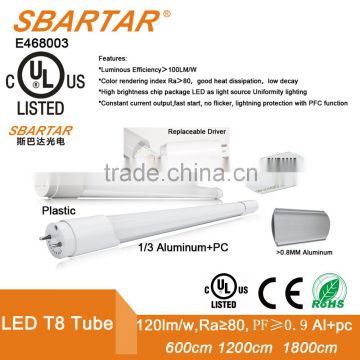 5 year warranty Patent UL DLC CE ERP 22W T8 led tube, 2600Lm led tube light,