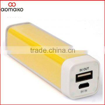 L261 Lipstick Wholesale Supply Lovely Lipstick Shape External Mobile Phone Battery Pack 2600mah for Iphone/ipad