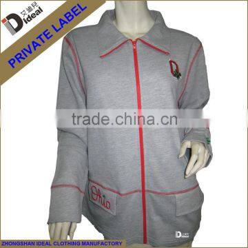100%cotton french terry ladies fashion sweatshirt