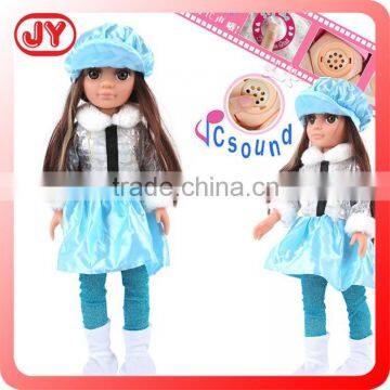 2015 new toys baby big eyes 18 inch doll manufacturer china for wholesale with IC sound and EN71