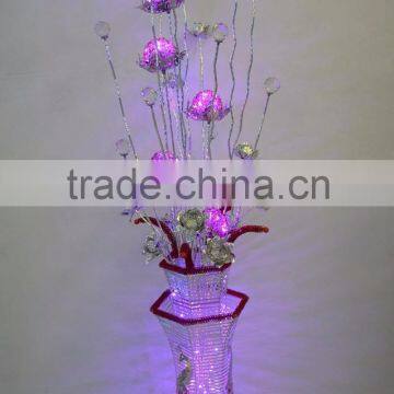Floor Standing Lamp High Quality Aluminum Wire Flower Vase Modern Indoor Flower Lamp photo-2