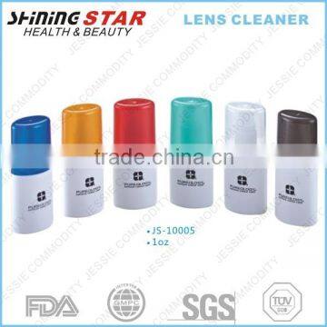 JS-10005 2015 plastic bottle LED lens cleaner spray 30ml with wipes