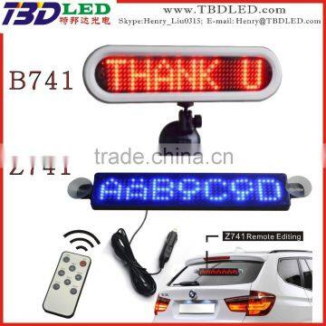 B729 red led name card,led car mini led display,car message sign