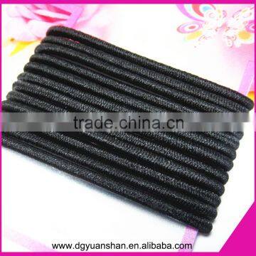 High Quality Elastic Hair Rubber Bands for Girls, Black Hair Ties