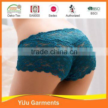 Best selling basic daisy lace women cotton breif underwear