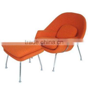 lounge fiberglass womb chair with ottoman for living room furniture