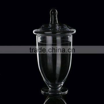 Factory popular model glass bell jar with lid customized size high quality lead crystal                        
                                                Quality Choice