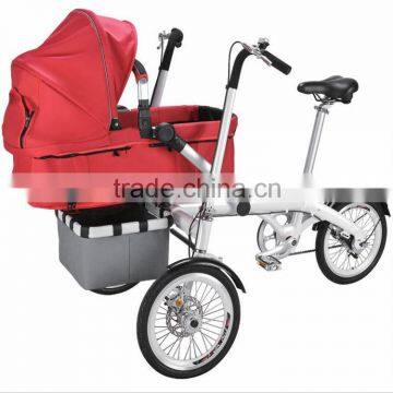 2016 Mother Hot Selling Free Logo Multifunction Baby Stroller Bike Trailer