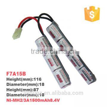 2016 Newest ni-mh 2/3A 1500mah 8.4v battery pack+nimh 1500mah rechargeable battery (F7A15B) high discharge rate lipo battery