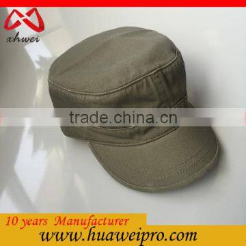 100% Cotton Twill Military Cap Wholesale Plain Custom Army Green Military Hat