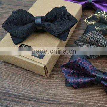 The British men's wedding dress high-grade double pointed bow tie and groom fashion