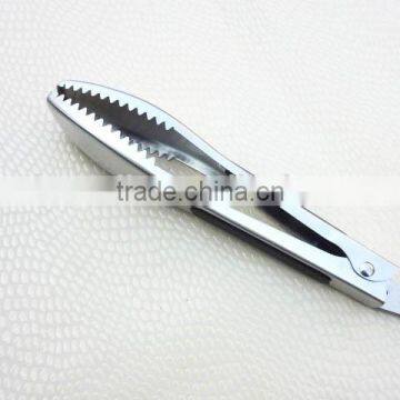 stainless steel ice tongs with silicone handle