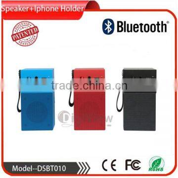 patented design stereo vibration sound phone stand support hands-free twist magic wireless bluetooth speaker with rope