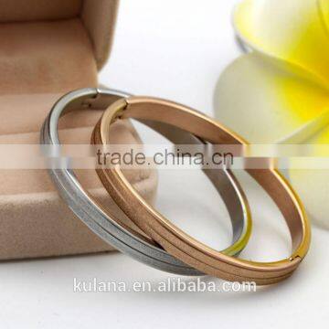 New Stock Fashion Jewelry Stainless Steel Gold Bangles For Women