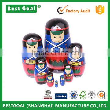 8 layers Drums Girls Matryoshka Doll Russian Doll Wood Made Ethnic Dolls Nesting Dolls