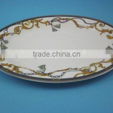 YF13126 custom oval porcelain plate