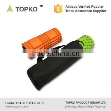 TOPKO high density custom printing mesh bag included EVA hollow grid foam roller