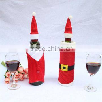 Christmas red wine bottle sets,Christmas clothes red wine bottles cover,red wine bottle bags