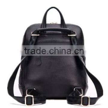 High Quality Korean Style Black Woman Leather Leisure Backpack Quality Choice photo-4