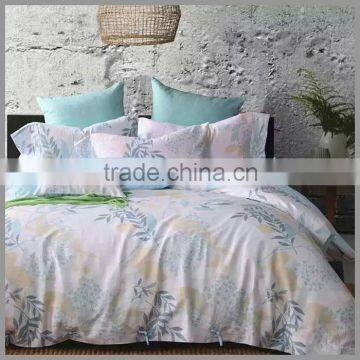 New design Tencel/Linen/cotton blended reactive printed bedding sets /natural style duvet cover and pillow cover