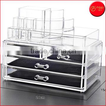 Clear Acrylic 5 Drawers Cosmetic Organizer for Vanity Cabinet Makeup box Jewelry chest Display Storage Holder Box