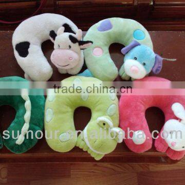 Soft plush animal U shaped pillows