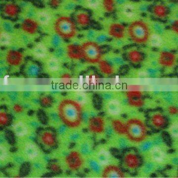 green floral fleece blanket