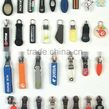 Custom brand logo OEM design soft silicone zipper puller and rubber zipper slider for handbag/clothing/shoe                        
                                                Quality Choice