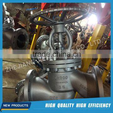 PN25 din gear worm operated gas globe valve flanged