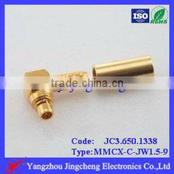 MMCX connector male crimp 90 right angle for RG316 cable