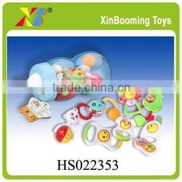 promotion toys ,8PCS Plastic Baby Rattles for gift