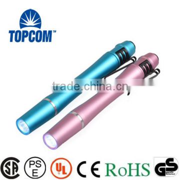 Glossy Polished Surface Aluminum Casing Physician's LED Pocket-Size Flashlight