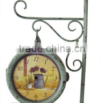 Quartz Double Sides Metal Wall Clock