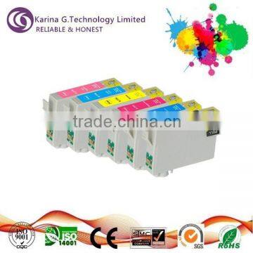 T0771-T0776 disposable compatible ink cartridges excellent compatible for Epson Stylus Photo R260,R280,R380 etc.