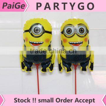 28*39cm The eyes of the Minions balloon with stick Inflatable balloon stick toys party decoration